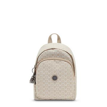 Kipling Delia Compact Printed Convertible Rugzak Beige | BE 1560BE